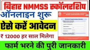 Bihar NMMSS Scholarship 2025 Last Date Update – कक्षा 09 से 10 तक प्रतिवर्ष 12,000 रुपये की छात्रवृत्ति ऑनलाइन जल्दी करें!